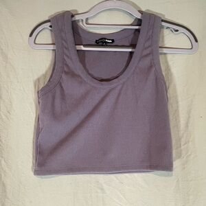 Fashion Nova Lilac Ribbed Crop Top